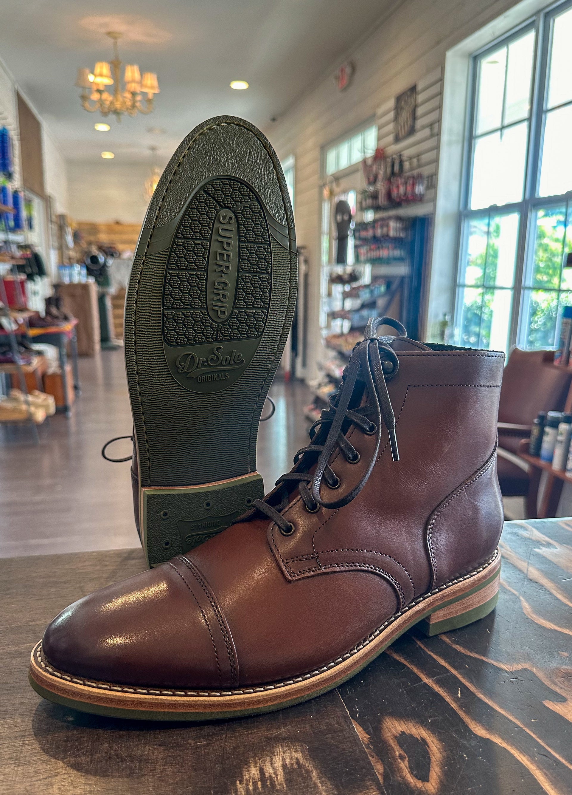 Customized Thursday Captain Boots; The Green Brandy – The Shoe Man